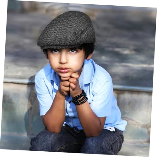 FRCOLOR Newsboy Hat for Boys Vintage Flat Cap Soft and Breathable Classic Style Accessory Occasion Multi4