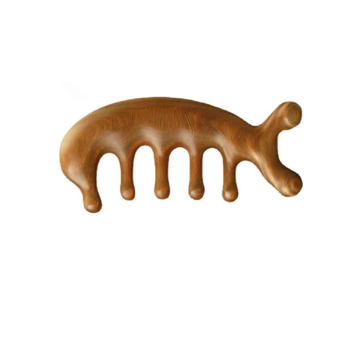 Green Sandalwood Multifunctional Massage Comb - Head and Hair Massage, Gua Sha Scraping, Scalp Stimulator, Facial Body Massager