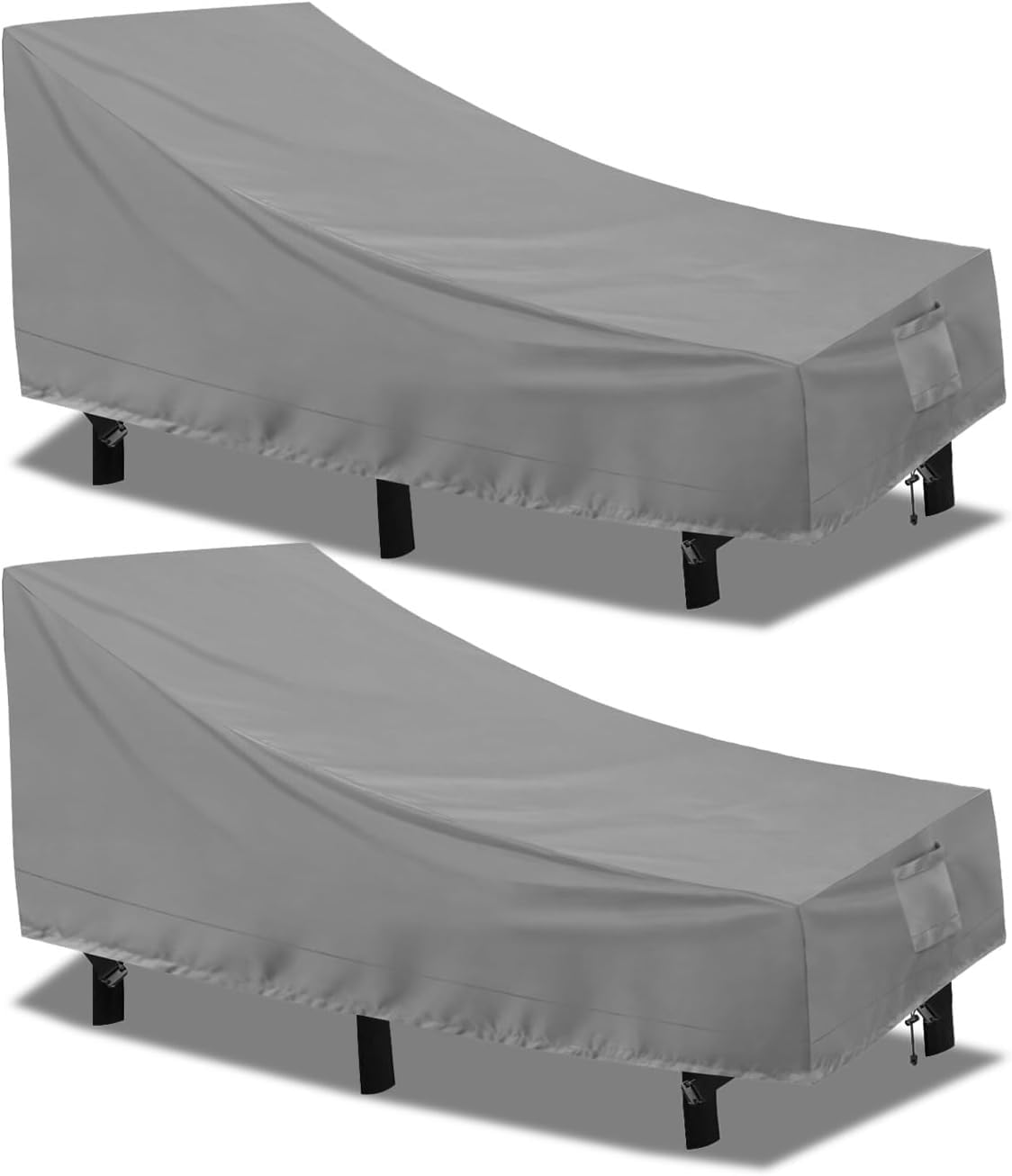 Outdoor Chaise Lounge Cover, Lounge Chair Covers Waterproof Patio Furniture Lounge Chair Cover, 2 Pack
