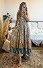 CFLONGE Women's 2026 Bohemian Long Skirts Flowy High Waist A Line Maxi Skirts for Women Summer(Apricot,Medium) #3