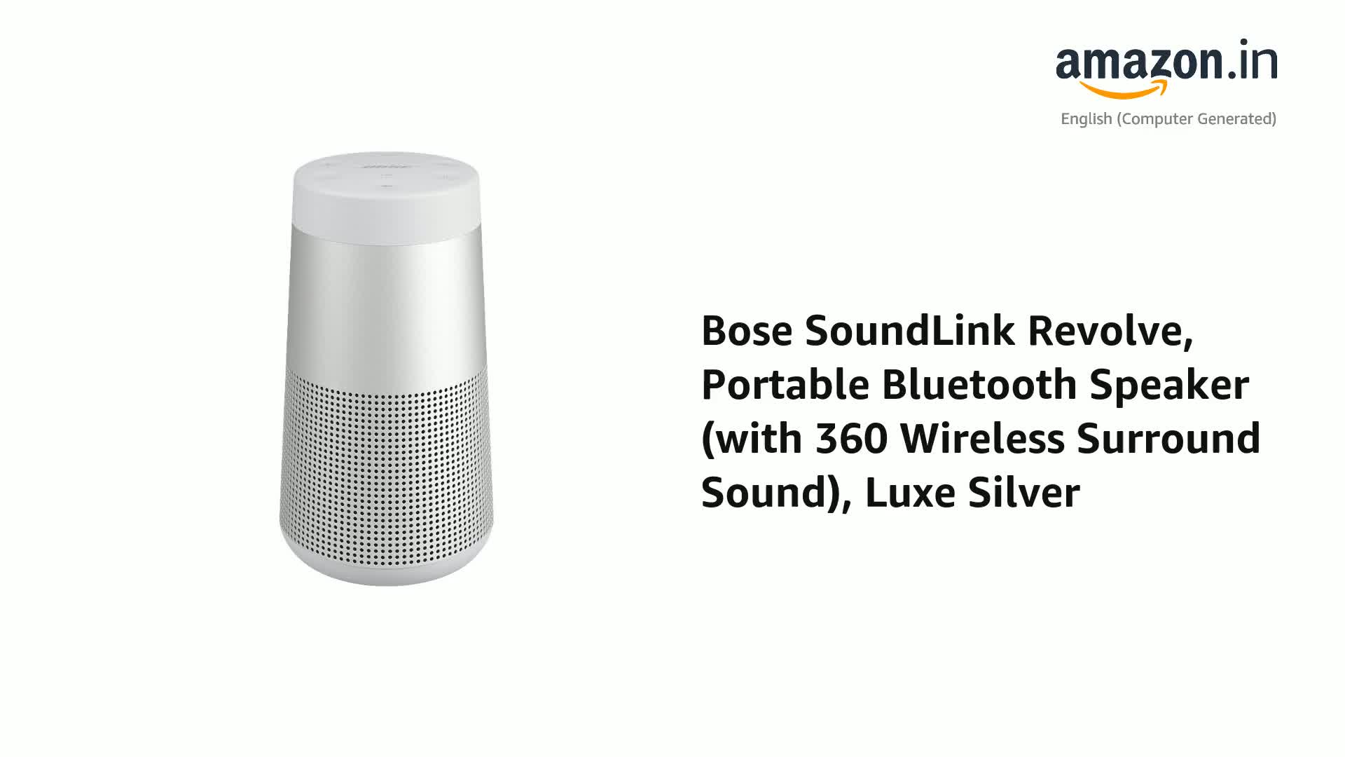 BOSE SOUNDLINK revolve シルバー Bose SoundLink Revolve, Portable Bluetooth Speaker (with 360
