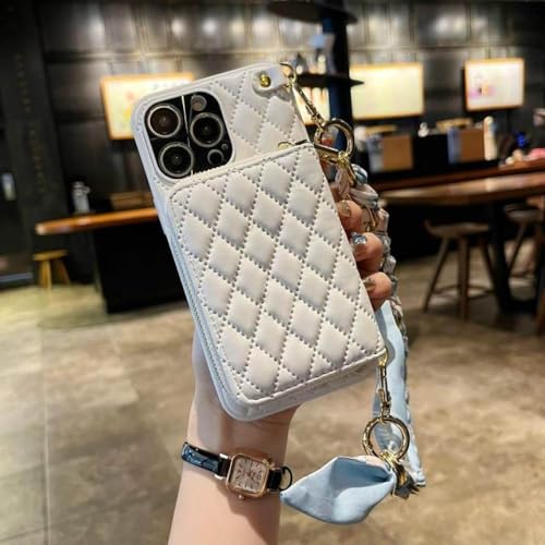 Housse en cuir blanc ENILSA pour iPhone 13 Pro Max : élégance de l'étui porte-monnaie