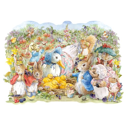 Wentworth Wooden Puzzles Peter Rabbit and Friends, 100 Pcs Adult Jigsaw Puzzle, Themed Irregular Pieces - Image 2
