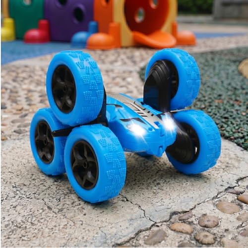 Image of Amazon Brand - Jam & Honey Off Roader Rechargeable Remote Control Car | RC Monster Truck with LED Headlights, Type-C Charging, Anti-Skid Tyres, 120 Ft Range | 2.4GHz Remote Controller - Blue (MT1624)