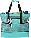 Tingueli Beach Tote Bag For Women with Soft Cooler and Top Zipper - Extra Large Beach Bag, Mesh Tote Bag or Pool Bag [Aquamarine]