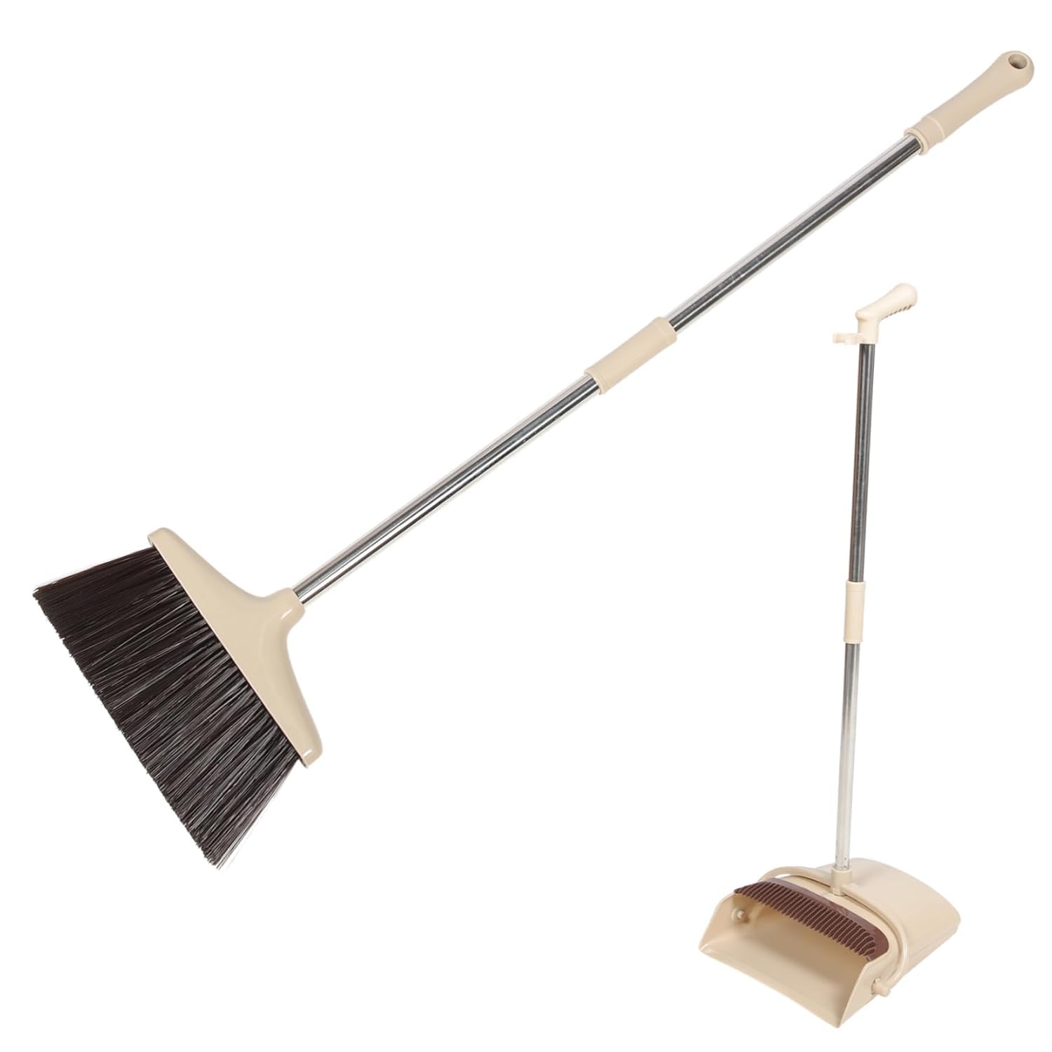 Trikhomam 1 Set Broom Set Green Suits Cleaning Broom Tool Green Mix Sweeper Broom Household Brooms Cleaning Kits Hand Broom and Dustpan Home Pan Kit Stainless Steel Office Bucket Long Handle-image-45