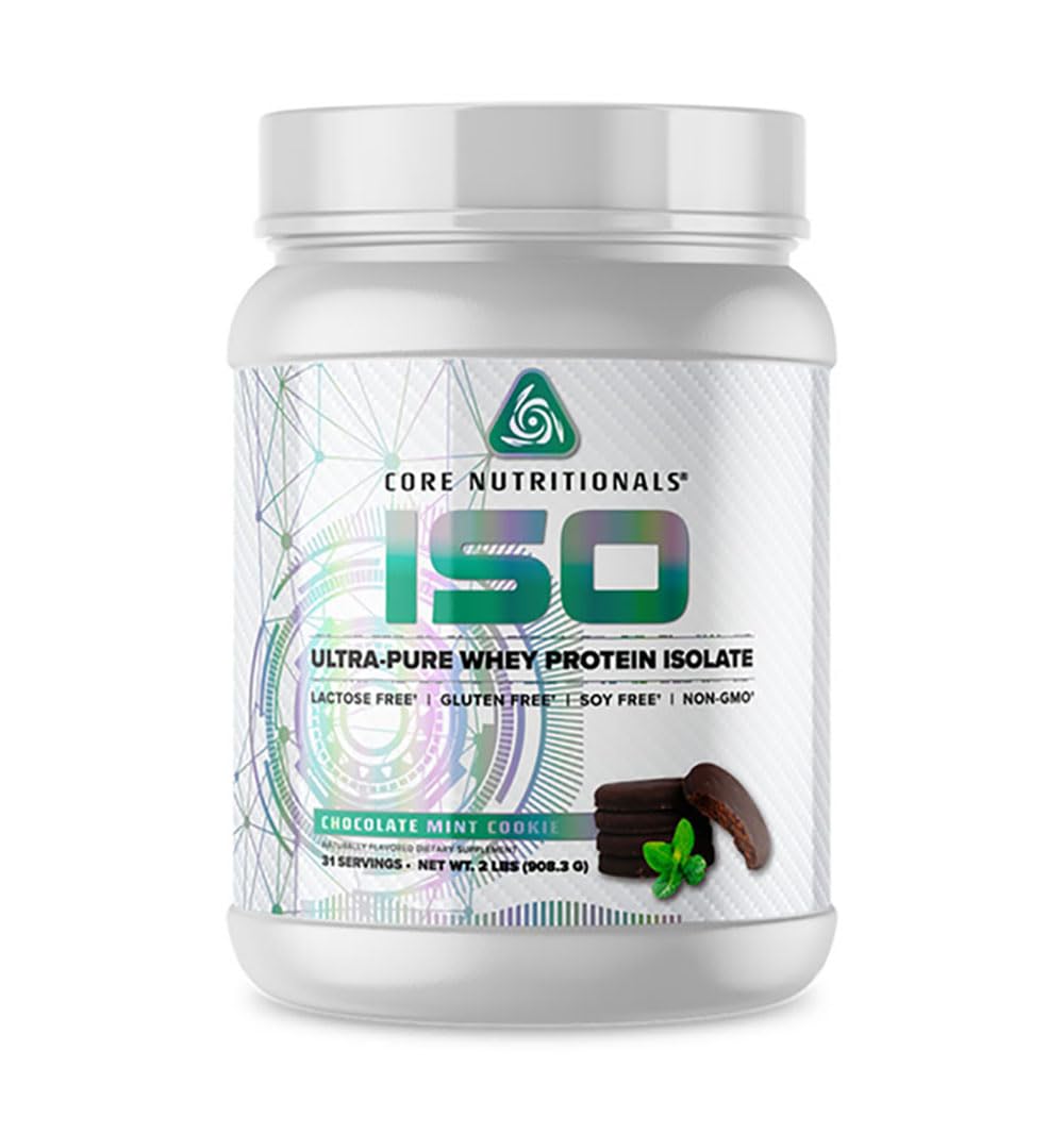 Core Nutritionals ISO Whey Protein Isolate, Chocolate Mint Cookie, 2 lb