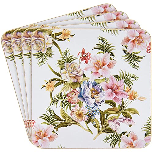 The Leonardo Collection - Set di 4 sottobicchieri, motivo: giglio