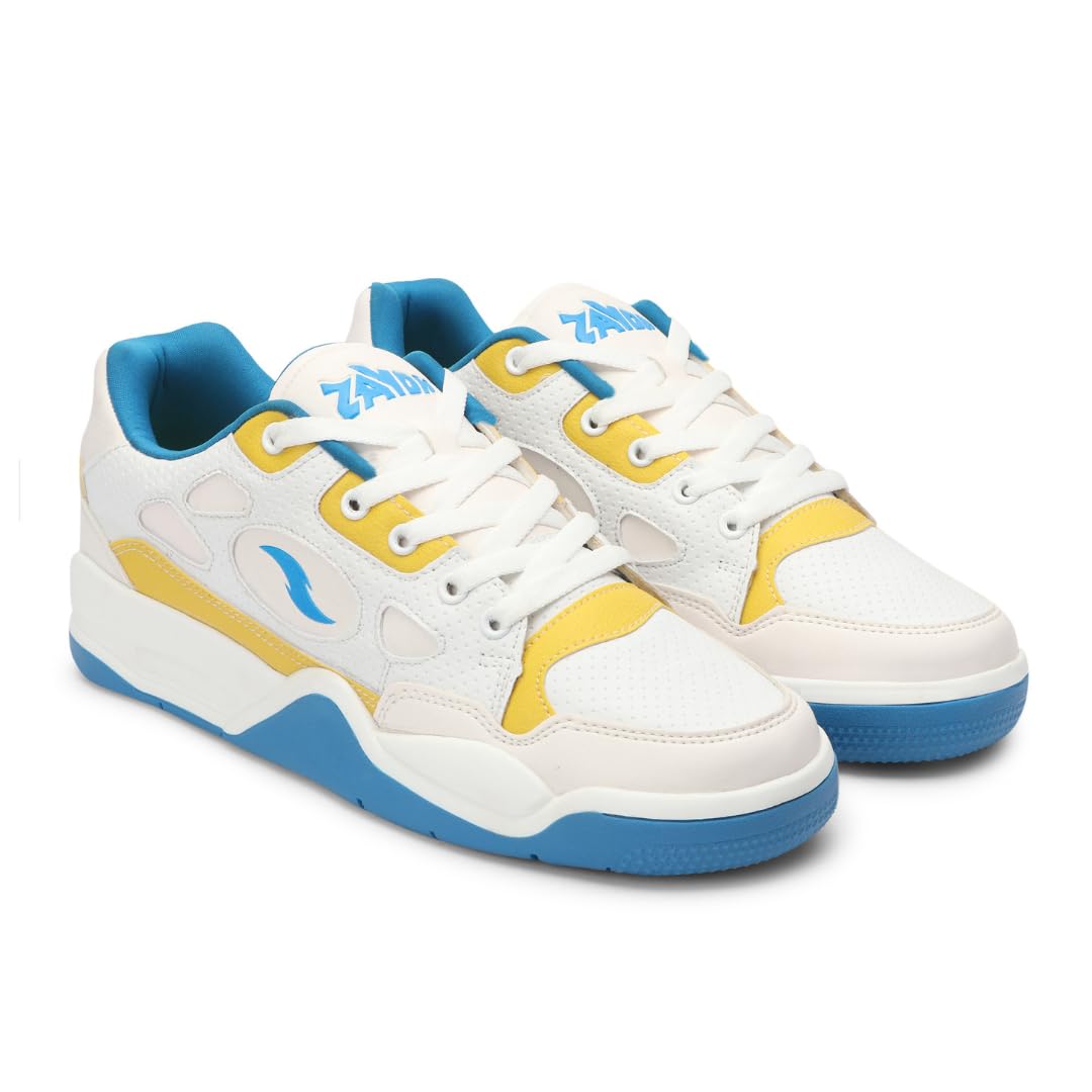 See full amazon price history chart for Zaydn Flame White-Sky-Yellow Sneaker for Men (8 UK) | Soft Cushioned Insole & Lightweight | Stylish Lace-Up Shoes with Casual Outfits | Trendy Sneakers | Shoes for Man | Low Top Sneaker Shoes Zaydn Flame White-Sky-Yellow Sneaker for Men (8 UK) | Soft Cushioned Insole & Lightweight | Stylish Lace-Up Shoes with Casual Outfits | Trendy Sneakers | Shoes for Man | Low Top Sneaker Shoes (B0D7ZQ6V83) Amazon Price History, Amazon Price Tracker