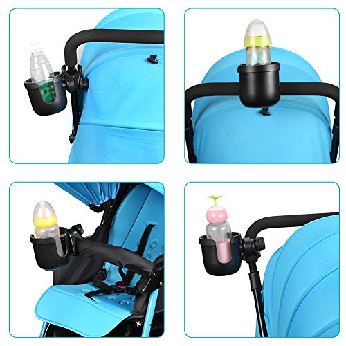 Image of Accmor Walker Cup Holder and Hook, 2-in-1 Wheelchair Cup Holder Attachment, Drinks Holder for Stroller, Walker, Wheelchair, Rollator, Scooter