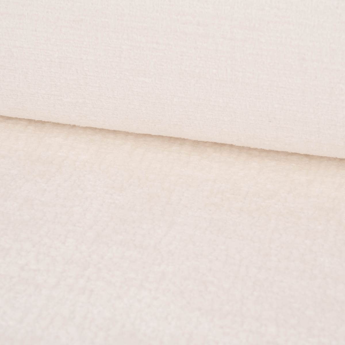 SCHÖNER LEBEN. Tissu d'ameublement - Rideau chauffant acoustique Soft Teddy Deluxe - Blanc cassé - Largeur : 1,45 m