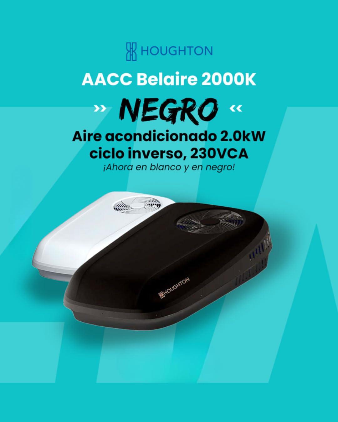 Belaire H2000K, aire acondicionado de techo 2.0kW, ciclo inverso, 230VCA, para autocaravana y caravana, camper, enfriamiento eficiente, control remoto, display LED