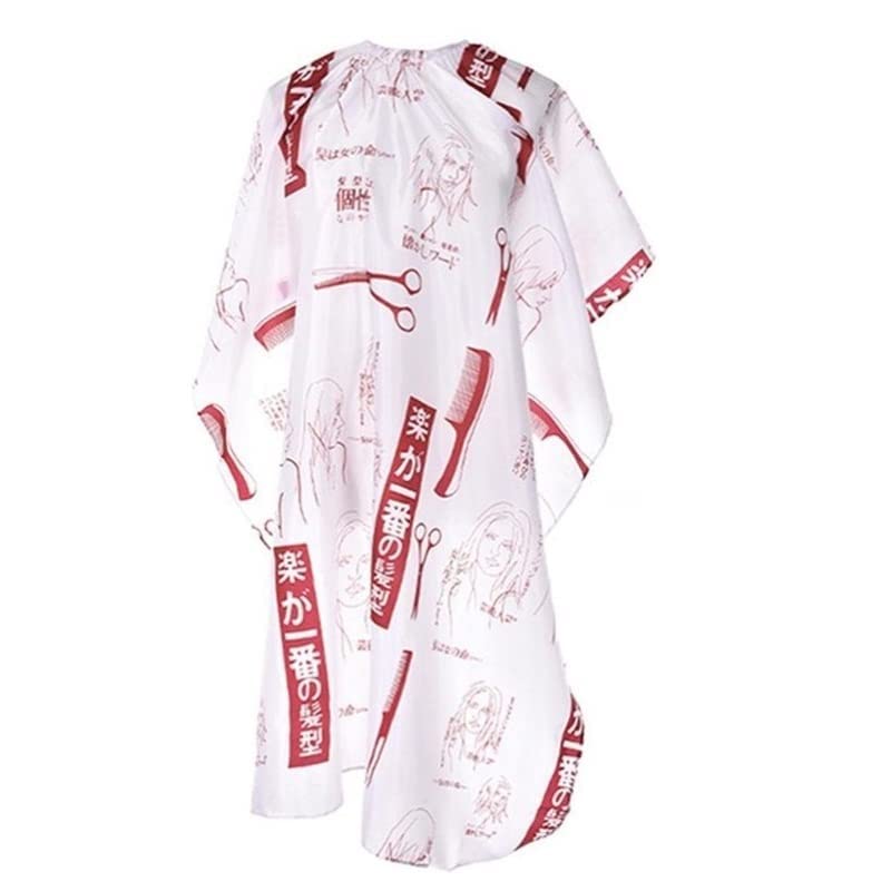 Hairdressing Salon Apron Hair Cloth Waterproof Shampoo Cutting Cape Black DYE(white) 2