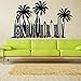 Calcomanía de pared de surf Cocoa Palm Surf Rider Ocean Slip Surf School agua tabla de surf pegatina de pared para decoración de habitación calcomanía de vinilo B259