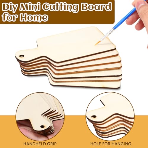 Suzile 36 Piezas Mini Tabla de Cortar de Madera con Mango miniatura 3