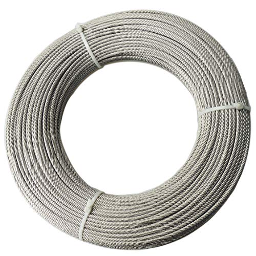 Bestbode Stainless Steel Wire Rope 1/8" for Cable Railing Kit, Aircraft Marine Grade