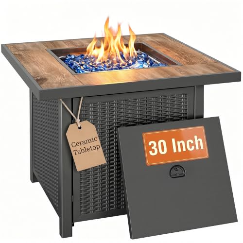 BALI OUTDOORS 50000 BTU Propane Fire Pit for Outdoor, 30 in...