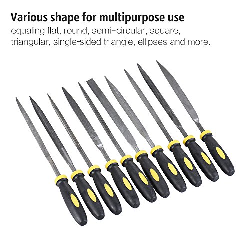 RuleaxAsi 10 pcs Guitarra Fret Nut Saddle Slot Pickguard Moagem Grupo de Arquivos de Manutenção Conj