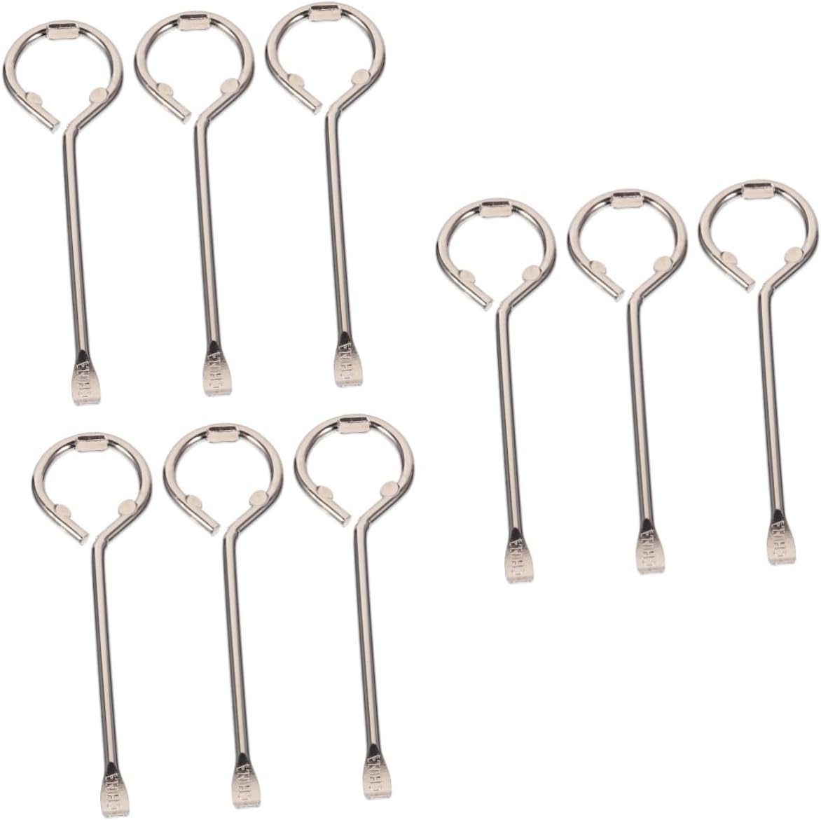 Cabilock 9pcs Cans Opener Lid Lifter Iron Made Heavy Duty Opener for Paint Buckets Food-grade Safe