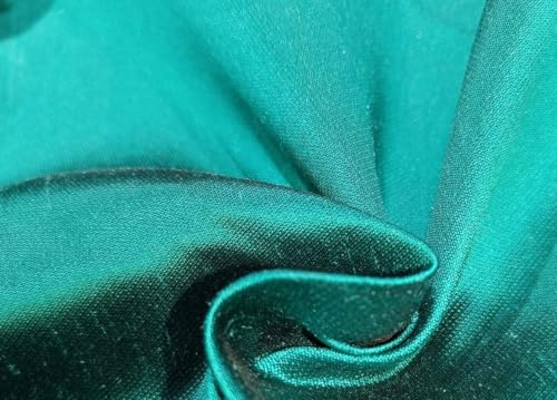 Tissu Dupioni 100 % pure soie au mètre 137,2 cm grande largeur vert paon