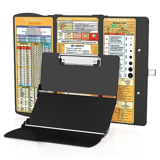 Nursing Clipboard Foldable, 3 Layers Nurse Clipboard with Nursing Edition Cheat Sheets, Folding Pocket Size Notepad for Students, Clinical Nurses Doctors (Black)