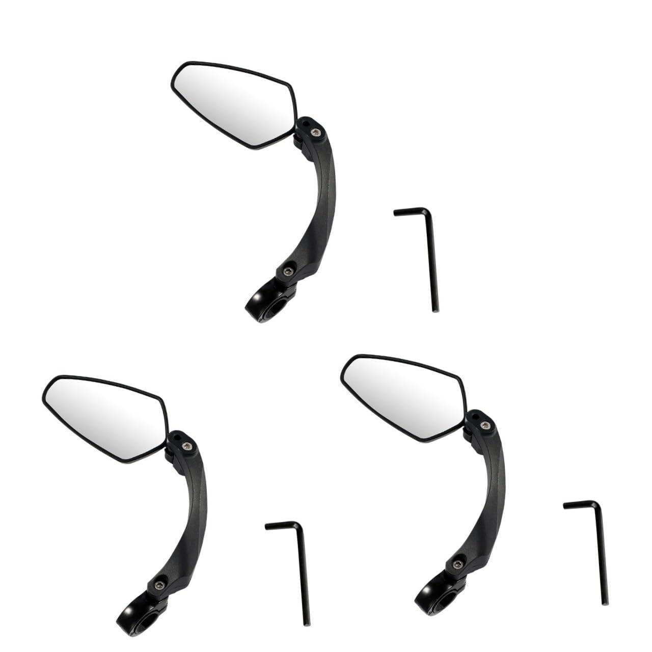 VANZACK 3pièces Rétroviseur De Vélo Réglable pour Guidon De Vélo De Miroir Arrière Pratique pour Cyclistes