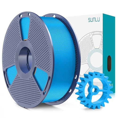 Image of SUNLU PLA+2.0 3D Printer Filament, Upgrade PLA+ Filament 1.75mm, Tougher and Stronger, Neatly Wound Filament, Dimensional Accuracy + /-0.02mm, 1KG Spool(2.2lbs), Cyan