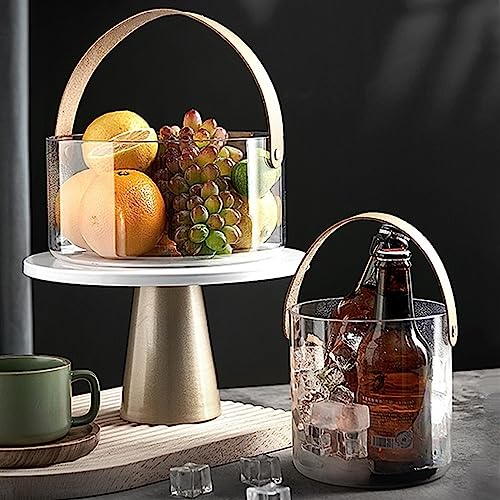 Cubo de champán transparente pequeño con bandeja para frutas secas y aperitivos 5