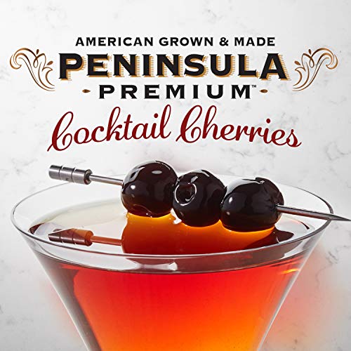 Peninsula Premium Cocktail Cherries | Award Winning | Deep Burgundy-Red | Silky Smooth, Rich Syrup | Luxe Fruit Forward, Sweet-Tart Flavor | American Grown & Made, 20 oz (2-Pack) - Thumbnail 5