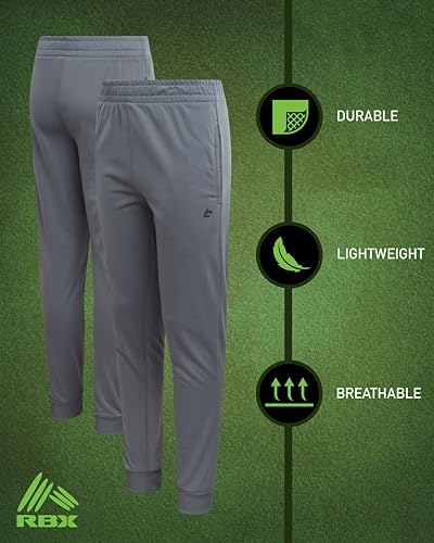 Image of RBX Boys' Sweatpants - Active Tricot Joggers Warm-Up Track Pants (2 Pack)