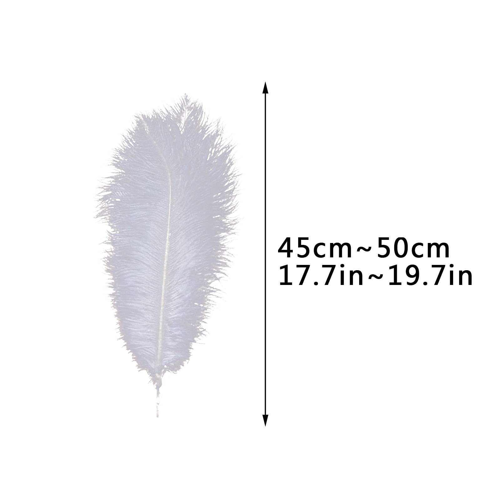 20 szt. 45-50 cm, naturalne białe strusie pióra, sztuczne pióra, pióropusz na wesele, przyjęcie, centralne elementy, Halloween, Boże Narodzenie, dekoracje do domu