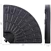 SUPER DEAL 4 Piece Cantilever Offset Patio Umbrella Base, Heavy Duty Outdoor Round Umbrella Stand with Easy Carry Handles Water or Sand Filled for Garden, Backyard and Poolside Black