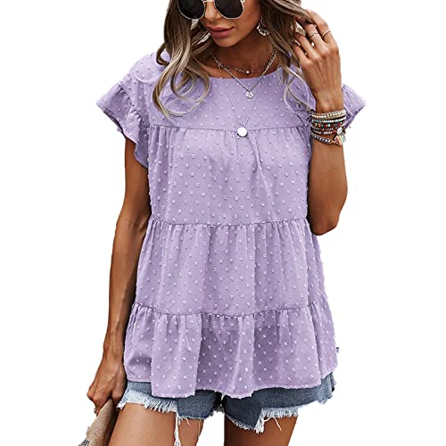 Tee Shirt Léger et Confortable en Mousseline - Haut Ample Femme