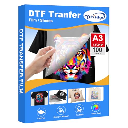 Papier Transfert DTF A3 Mat aux Couleurs Éclatantes pour Coton et Polyester 100 Pcs