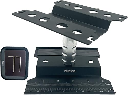 Soporte de trabajo de aluminio para auto a control remoto, estación de trabajo de reparación de 360 grados con rotación inferior con bandeja de