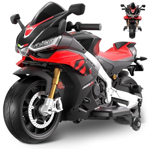 Letsgoride Kids Electric Motorcycle, Licensed Aprilia RSV4 24V Battery Powered