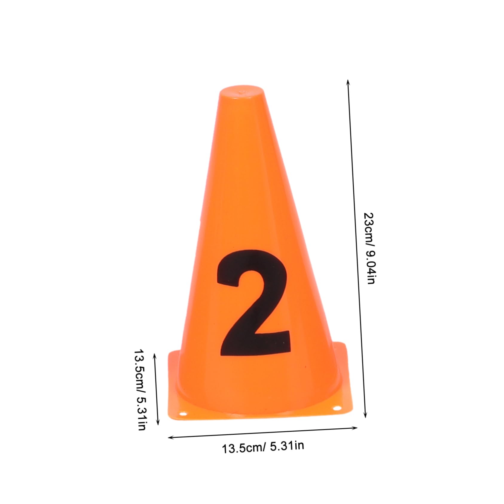 BESPORTBLE 1 Set Digital Logo Buckets Orange Cones for Soccer Sports Training Plastic Traffic Cones