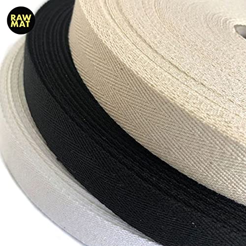 Rawmat Twill Tape For Sewing 100% Cotton Webbing 2 Inch 5 Yard Roll Herringbone Ribbon Natural Ribbon Color For Diy Craft Making And Tote Bag Patterns For Sewing (Beige) #TOP2