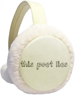 Famosa poesia citação This Poet Lies Winter Ear Warmer Cable Knit Furry Fleece Earmuff Outdoor