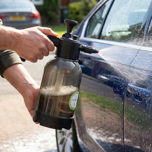 Image of SS GOLD 2L Foam Sprayer Bottle with Manual Pump, Adjustable Nozzle, High Pressure Car Wash & Garden Spraye, Portable Handheld Foam Sprayer for Cleaning, Gardening & Pesticide