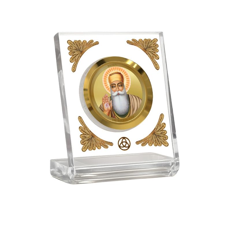 Image of DIVINITI 24K Gold Plated Religious Car Dashboard Frame | Premium God Idol Frame for Car, Home Mandir & Office Table | Spiritual Gift, Decorative Showpiece