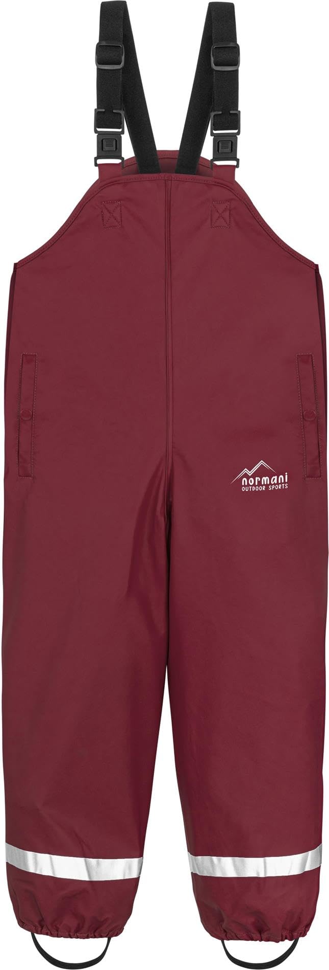 normani Unisex Kinder Regenhose mit Latzhose Regenlatzhose mit Hosenträgern - atmungsaktive Überziehhose - ungefütterte Buddelhose für Jungen und Mädchen - Wassersäule: 10.000 mm