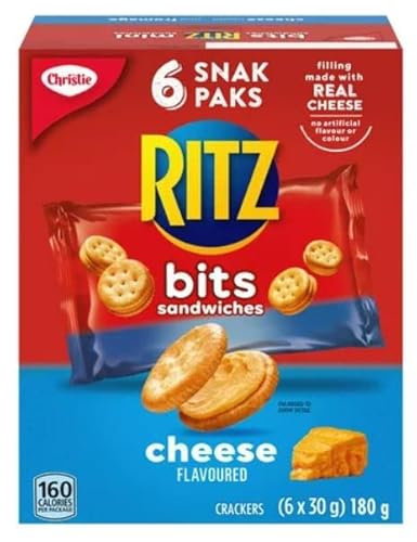 Ritz Bits Sandwiches Cheese Crackers, Snack Pack 6X30G/1Oz, (Pack Of 12) Shipped From Canada #TOP1