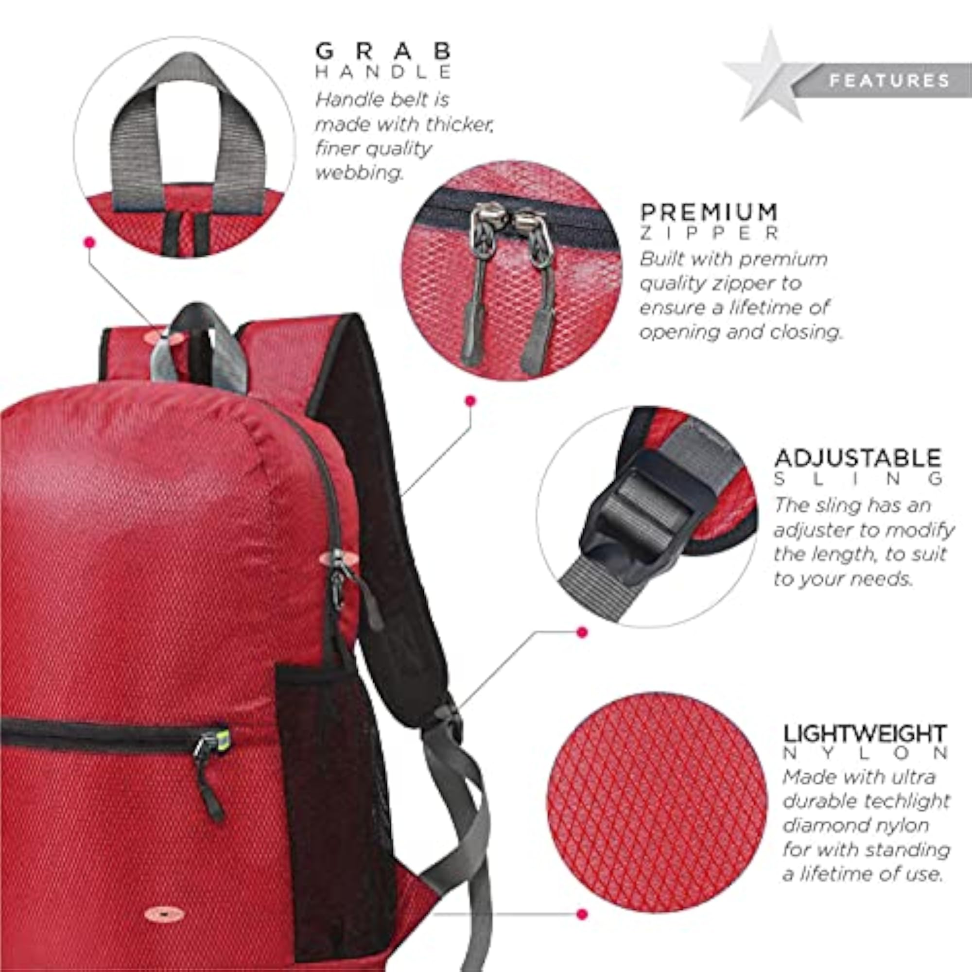 Travel Backpack for Casual Trips, Foldable Lightweight Set of 2