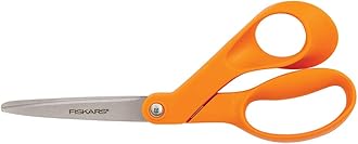 Fiskars 197060-1001 Petite Original Orange-Handled Scissors, 7 Inch, Orange