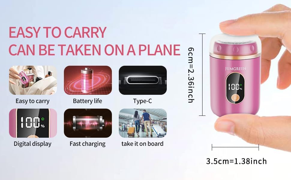 Women's Portable Mini Electric Razor, Painless Rechargeable Shaver for Face, Legs, and Underarms – Compact & Travel-Friendly Design-MediumVioletRed - Image 9