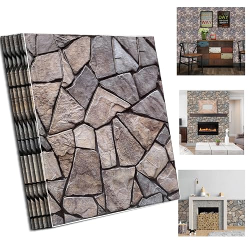 szgwtk 3D Wandpaneele Selbstklebend10Stück 30 x 30 cm PVC Wandverkleidung aus Kunststoffplatten,3D Wandpaneele für Wohnzimmer,Schlafzimmer,Küche,Geschäftsräume