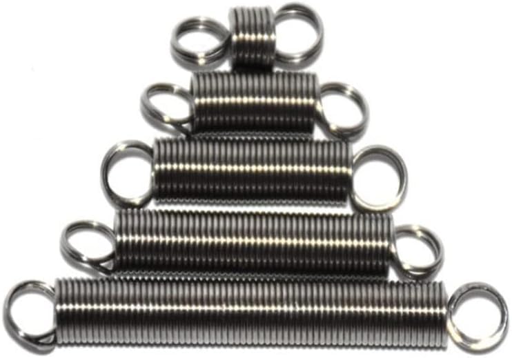 Dual Hook Tension Spring,Extension Spring, 10Pcs Wire Dia 0.4mm 304 Stainless Steel Dual Hook Small Tension Spring(5mm-0.4mm,25 mm)