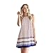 Sannysis Summer Casual Sleeveless Strap Backless Beach Mini Dress (XL)