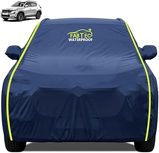 FABTEC Premium Waterproof Car Body Cover for Kia Sonet with Mirror Pocket All Weather Protection Car Cover Scratch Proof (... Price In India